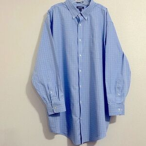 Lands’ End Supima Cotton Dress Shirt Size 20x37 Tall